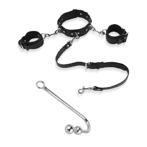 Anal Hooks Anal Hook Beaded and with Elegant Collar Cuffs 5334 0723